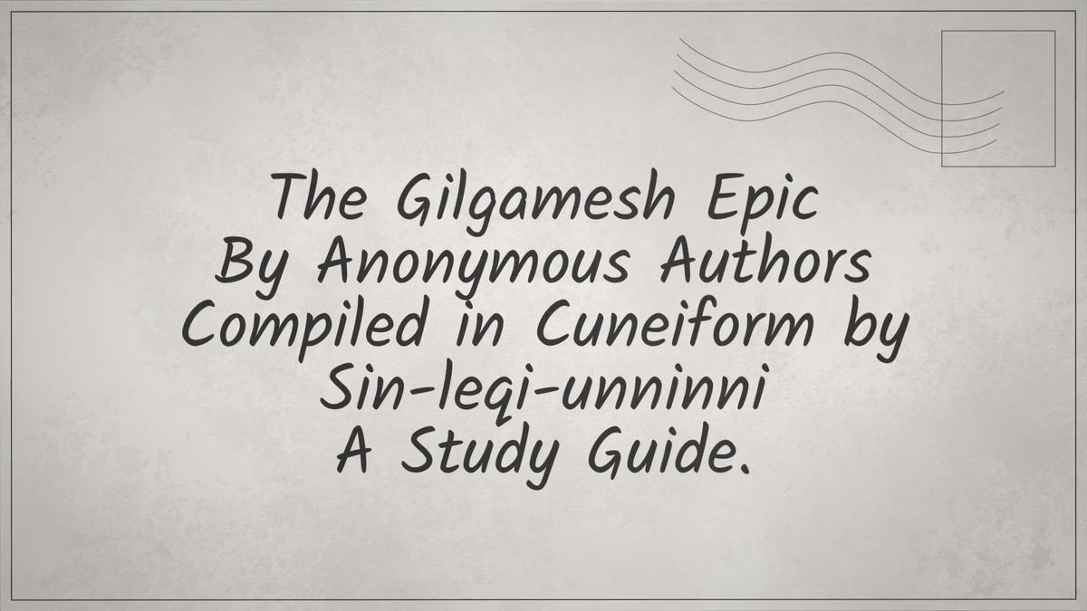 'Video thumbnail for Gilgamesh: a Study Guide'
